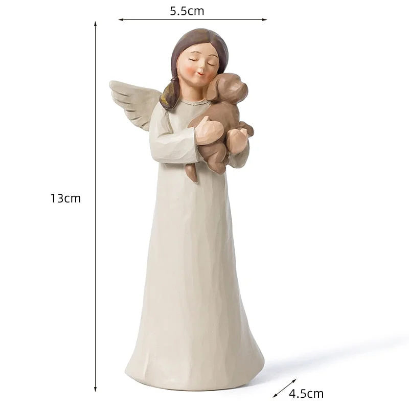 Nordic Angel Figurines Home Decoration Resin Girl Sataues Living Room Accessories Family Decorations Modern Decoration Gifts