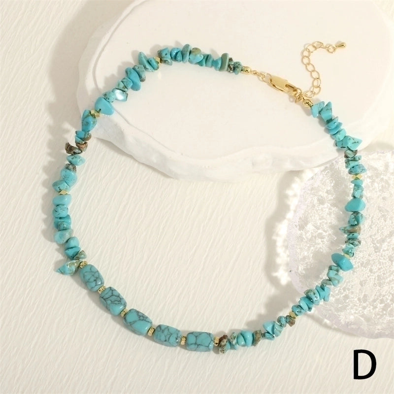 IG Style Retro Geometric Stone Natural Stone Necklace In Bulk