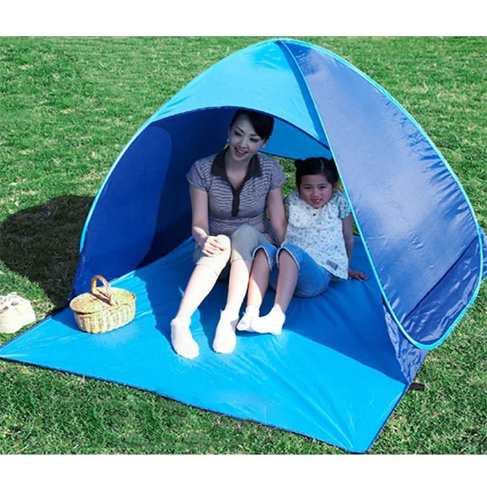 Portable outdoor Automatic Pop-Up Beach Tent UV Protective 2-3 Person Camping Fishing Picnic Sets up in Seconds - Lightweight Waterproof Compact Cabana Beach Pop Up Tent Deutsche Aktionsprodukte Full Strike Gmbh