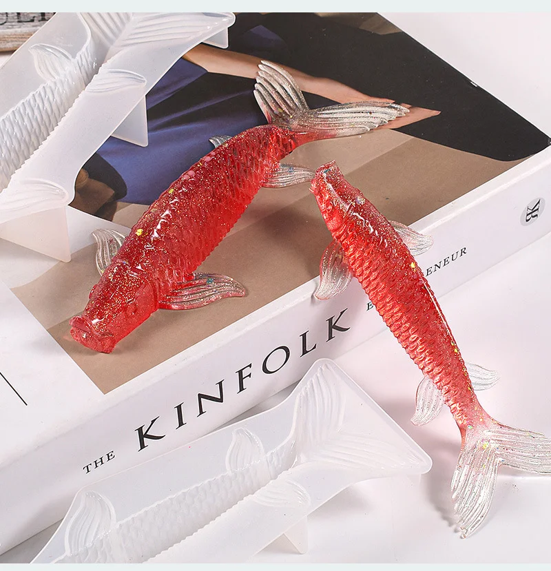 High Mirror Jewelry Koi Fish Ornament Silicone Mold