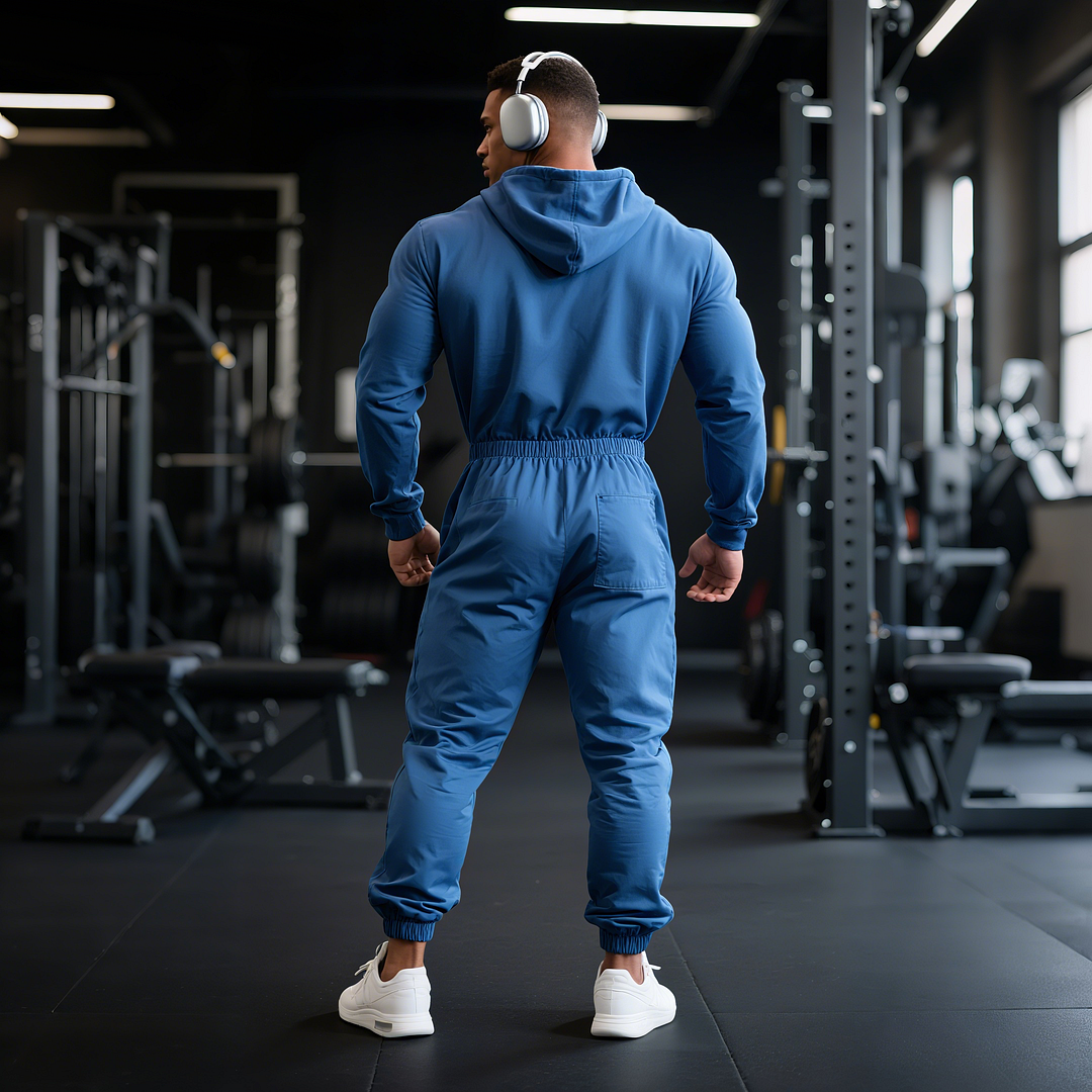  Neon Green Athletic Jumpsuit for Men - Perfect for Gym and Outdoor Activities-inspireuse