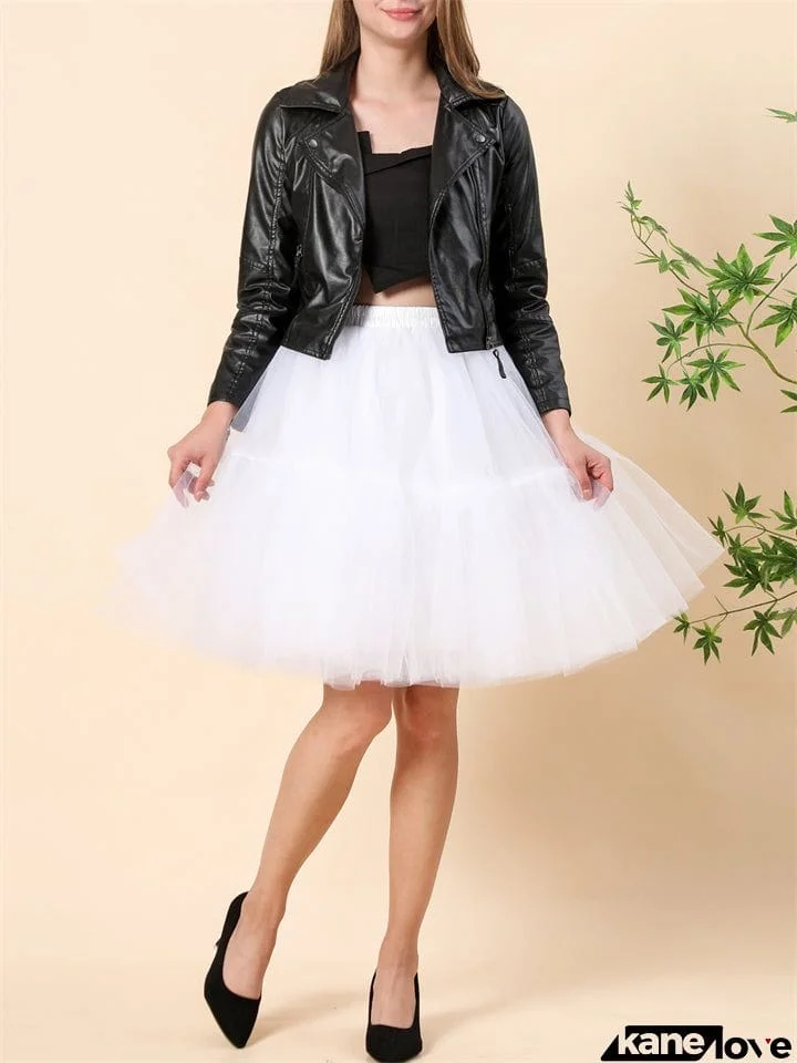 Simple Stylish Five Layers Large Swing Bridesmaid Skirt