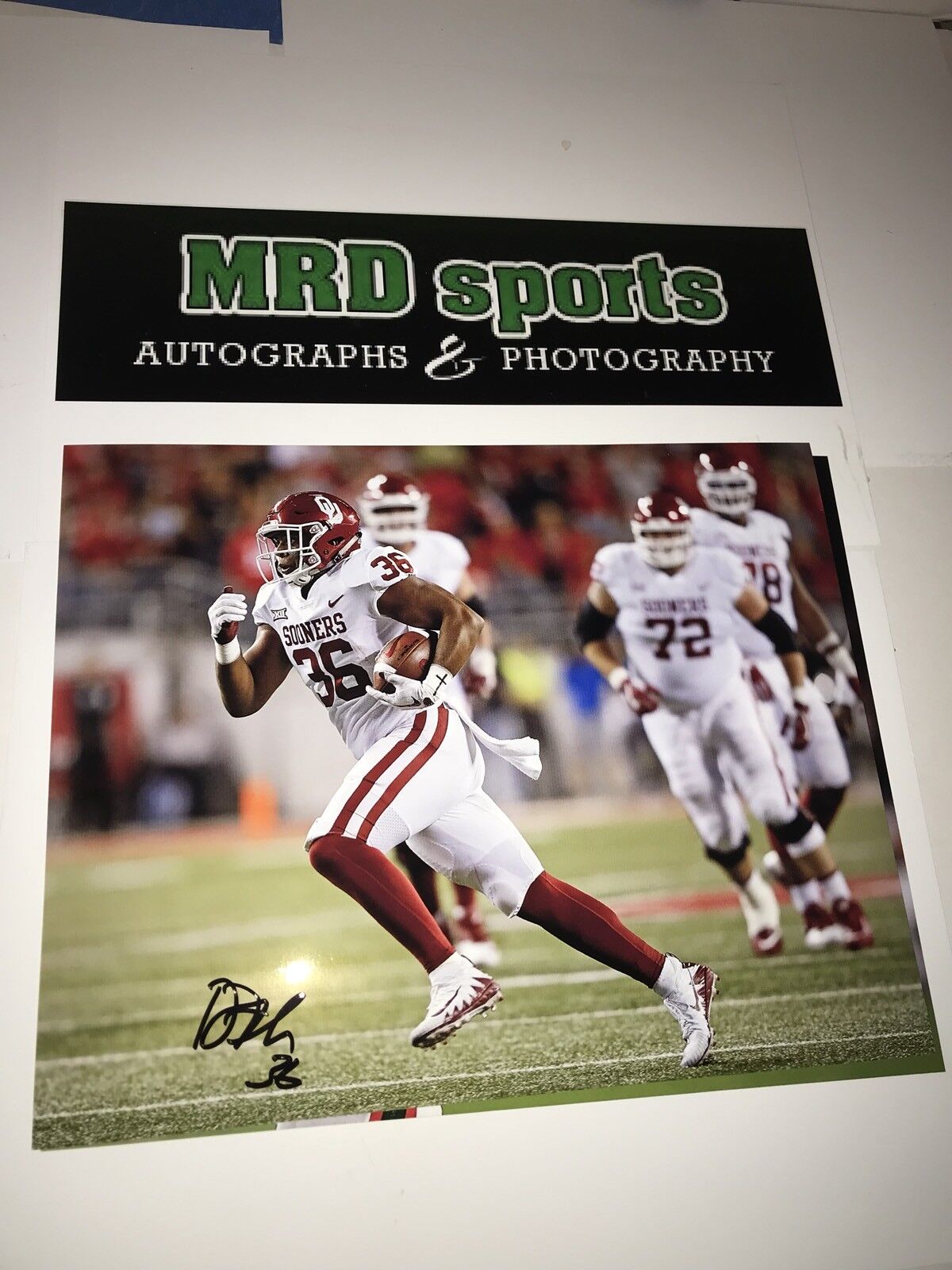 Dimitri Flowers Oklahoma Sooners hand signed autographed 8x10 football Photo Poster painting COA