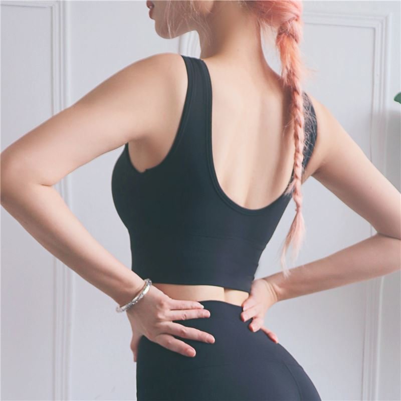 Full Package Anti-exposure Bra Deep U Back Shaping Push