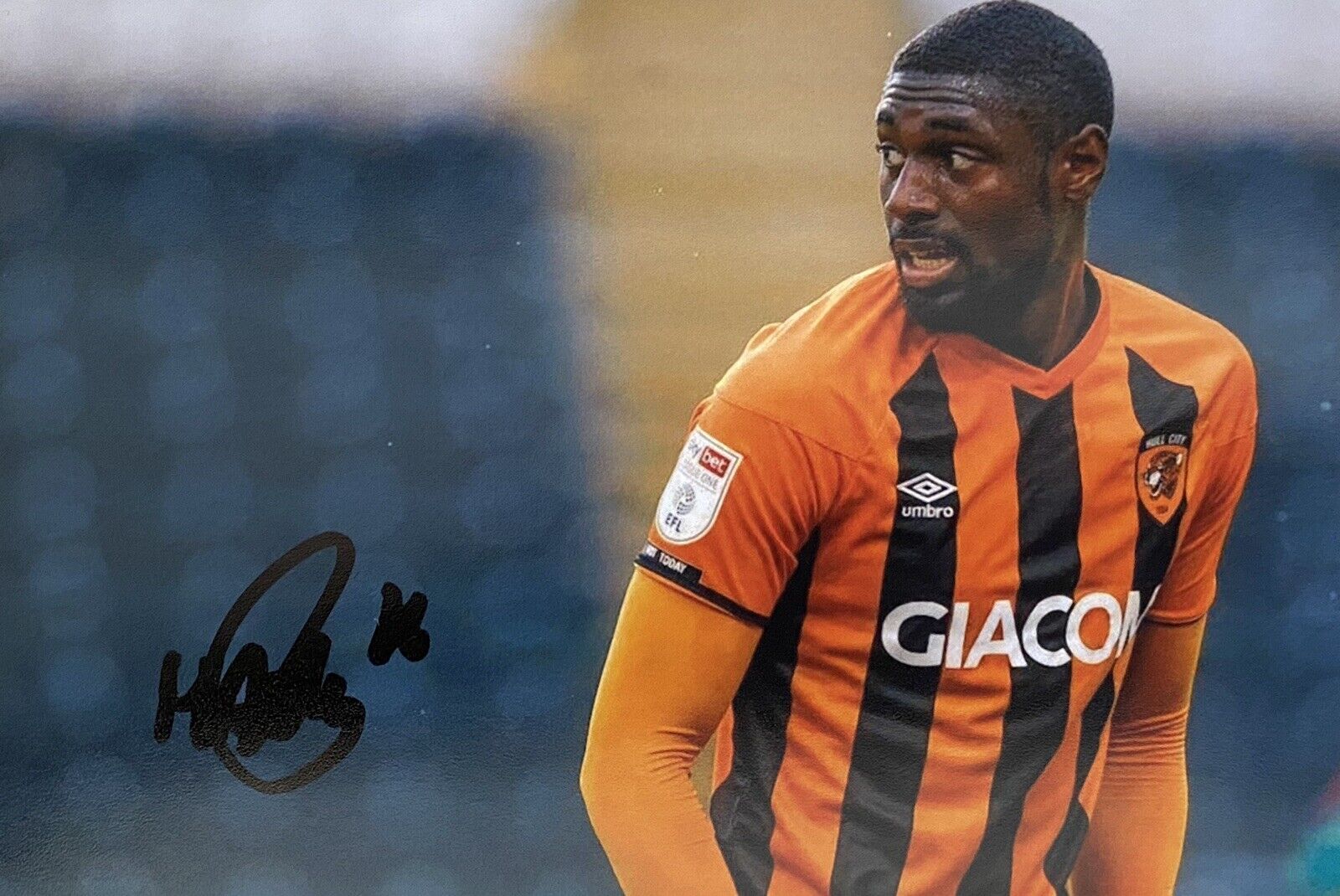 Hakeeb Adelakun Genuine Hand Signed Hull City 6X4 Photo Poster painting 3