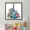 Flower Guitar-18CT Stamped Cross Stitch 25*25cm/9.84*9.84in