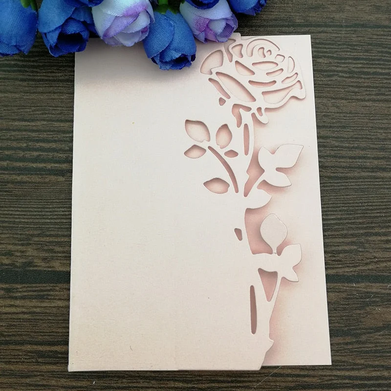 Rose Leaves border Metal Cutting Dies Stencils Die Cut for DIY Scrapbooking Album Paper Card Embossing 515-1