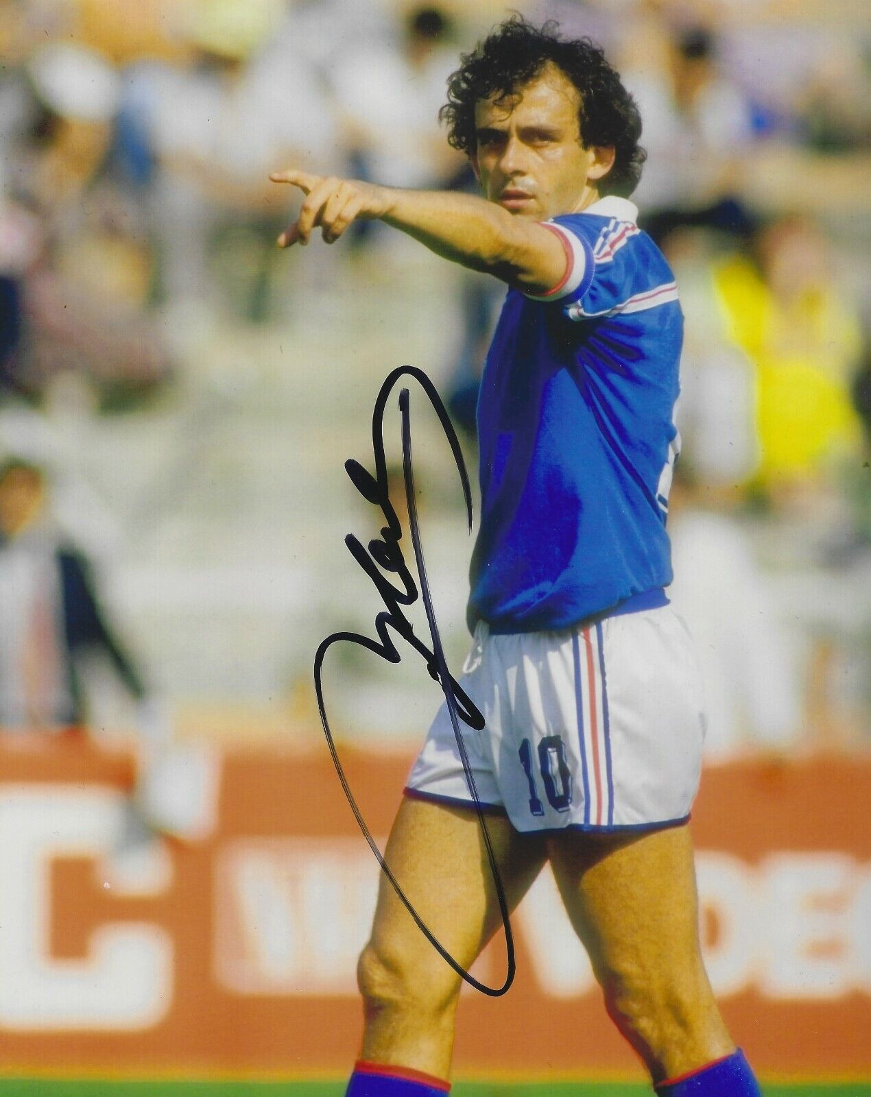 MICHEL PLATINI SIGNED 10x8 Photo Poster painting - FRANCE JUVENTUS UACC RD AUTOGRAPH