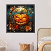 Funny Pumpkin Glass Painting-Paint by Numbers Acrylic Painting 40*40CM