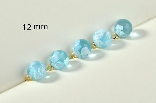 Resin Bead Charms,Round Cloud Bead Charm,Key chain Charms Pendants diy Earring Necklace Finding