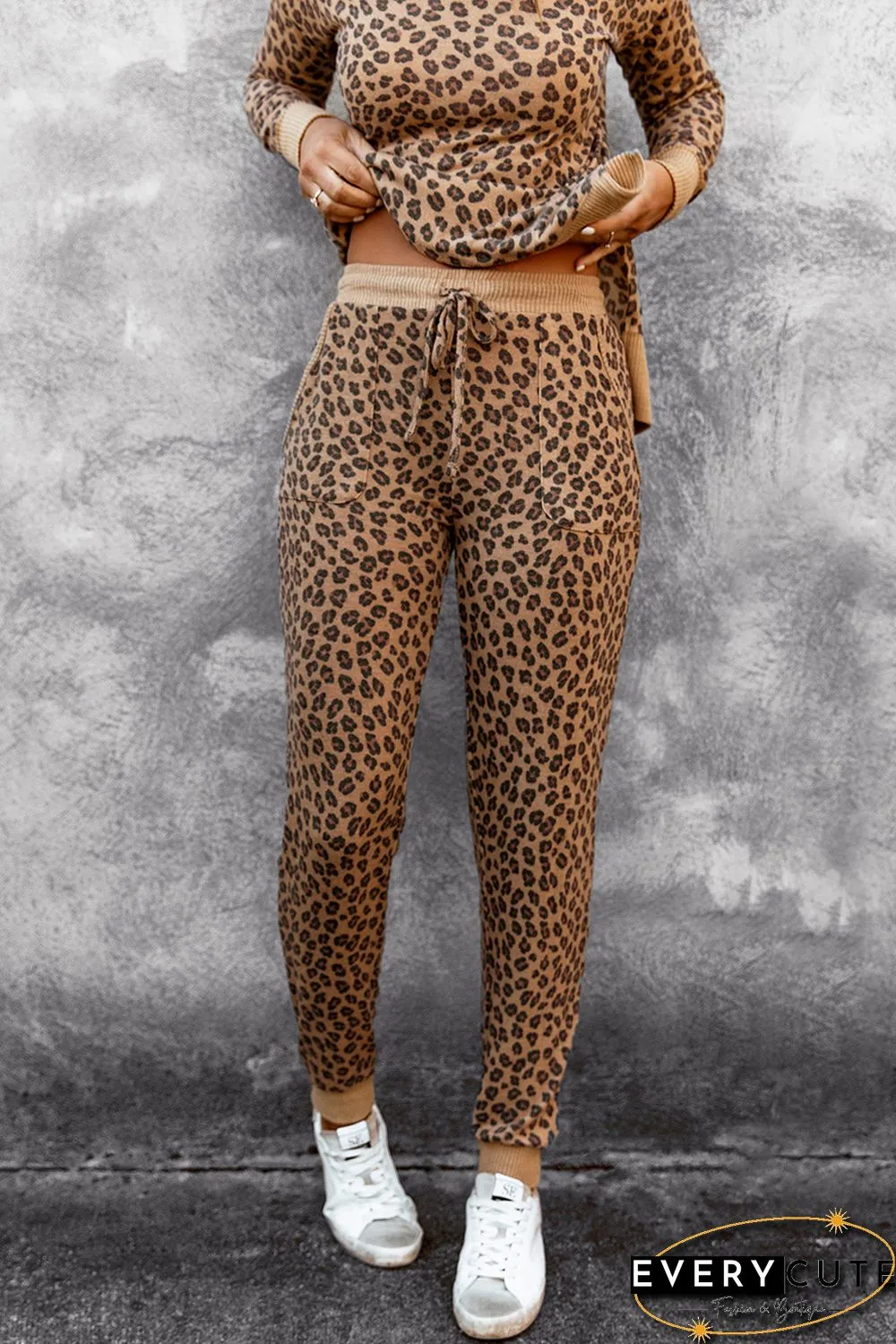 Leopard Pattern Jogger Pants