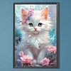 Diamond Painting-DIY Full Round Drill Flower Cat(40*60CM）