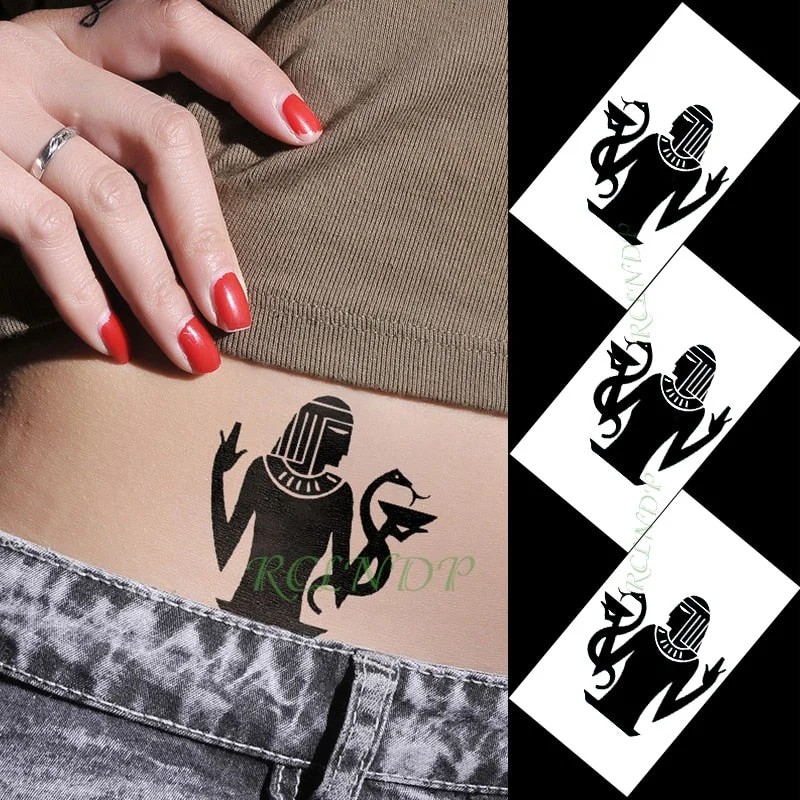 Waterproof Temporary Tattoo Sticker protector of Ancient Egypt Egyptian totem Anubis fake tatto flash tatoo for men women girl