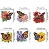 6pcs/set DIY Diamond Painting Fridge Magnetic Sticker Kits(Flower Butterfly)