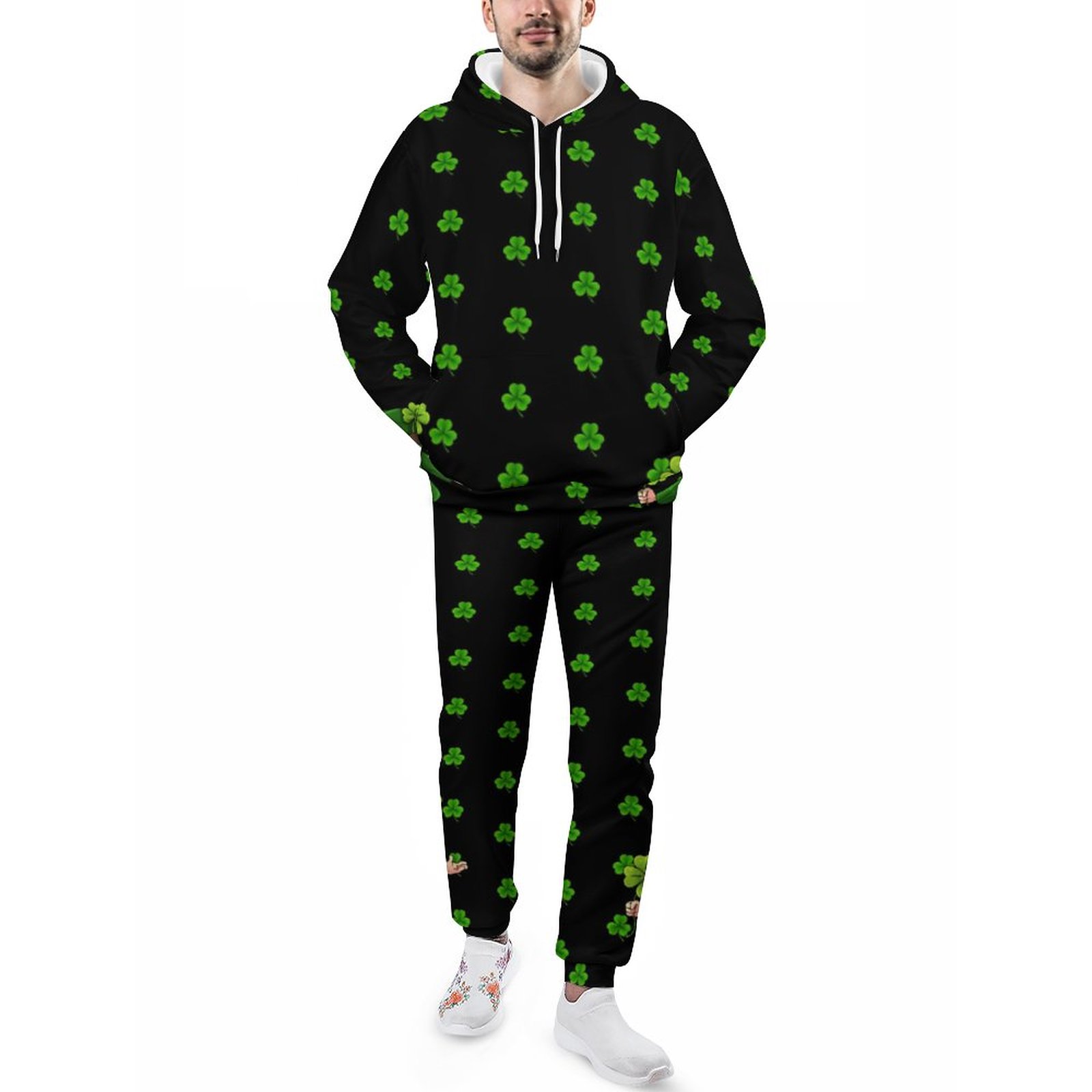 Pinch Proof St Patricks Day St Patrick Men's Tracksuit 2 Piece Hoodie Sweatsuit Sets Casual Jogging Athletic Suits