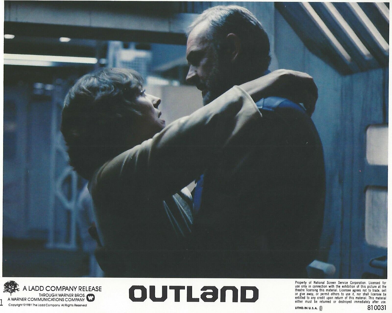 Outland Original 8x10 Lobby Card Poster 1981 Photo Poster painting #1 Sean Connery