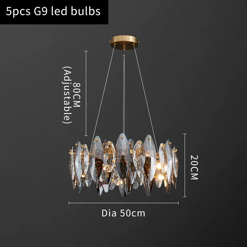 Luxury Crystal Chandelier Living Room Lamps Upscale Modern Lamps