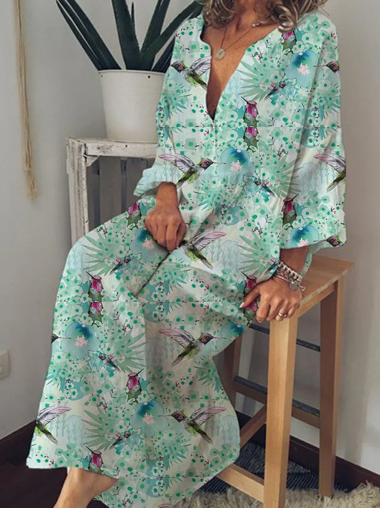 Elegant Emerald Teal  Lattice  V-Neck Dress-Mayoulove