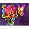 Flower Butterfly  | Full Round Diamond Painting Kits