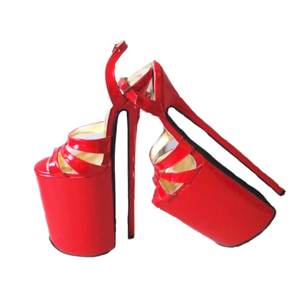 VCSHOES Women's Shoes Genuine Leather Stiletto Heel Platform Sandals High Heels No.y3005