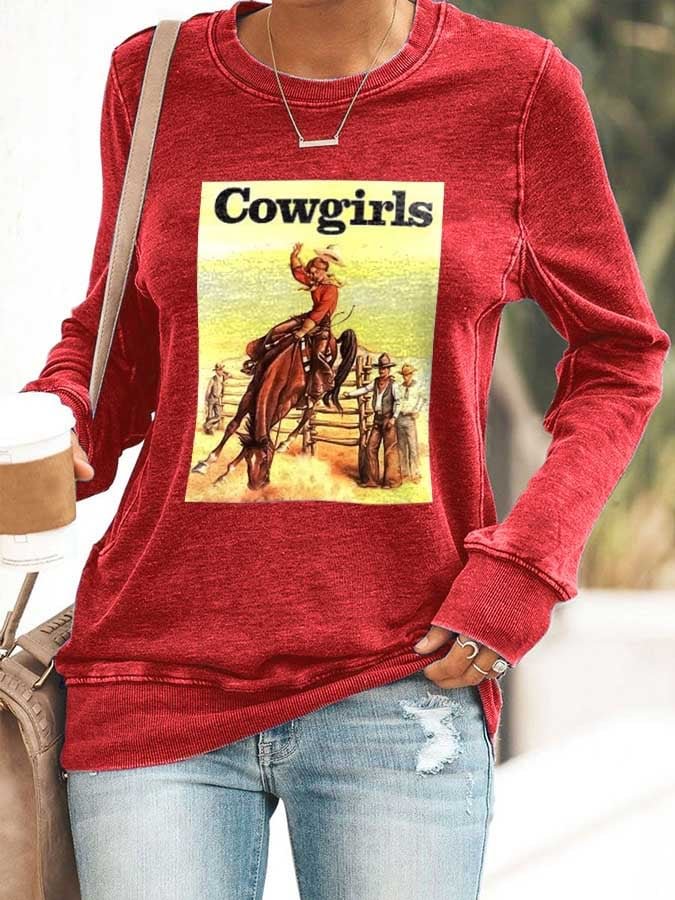 Casual Print Long Sleeve Sweatshirt
