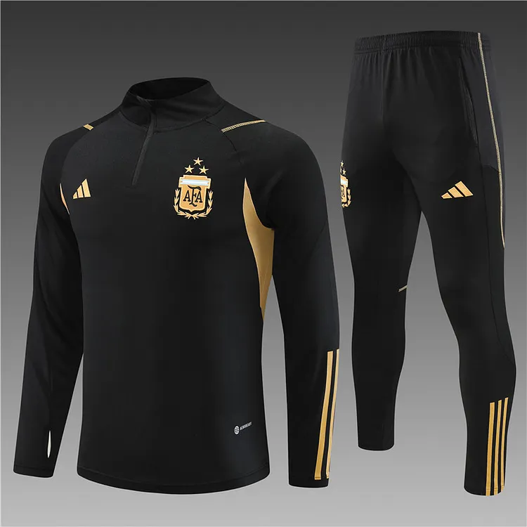 2023-24 Argentina black half-zip training jersey