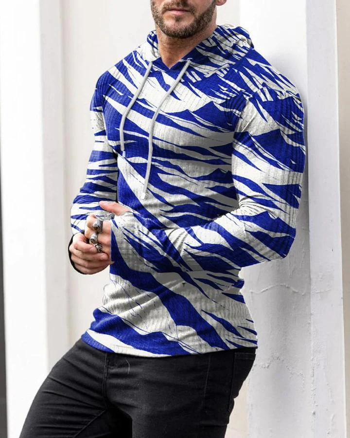 Men's Sports Fashion Print Hoodie