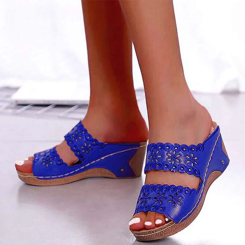 Women Sandals New Fashion Women Shoes Casual Lightweight Breathable Slip-on Shoes Women Wedge Platform Sneakers Sandalias Mujer