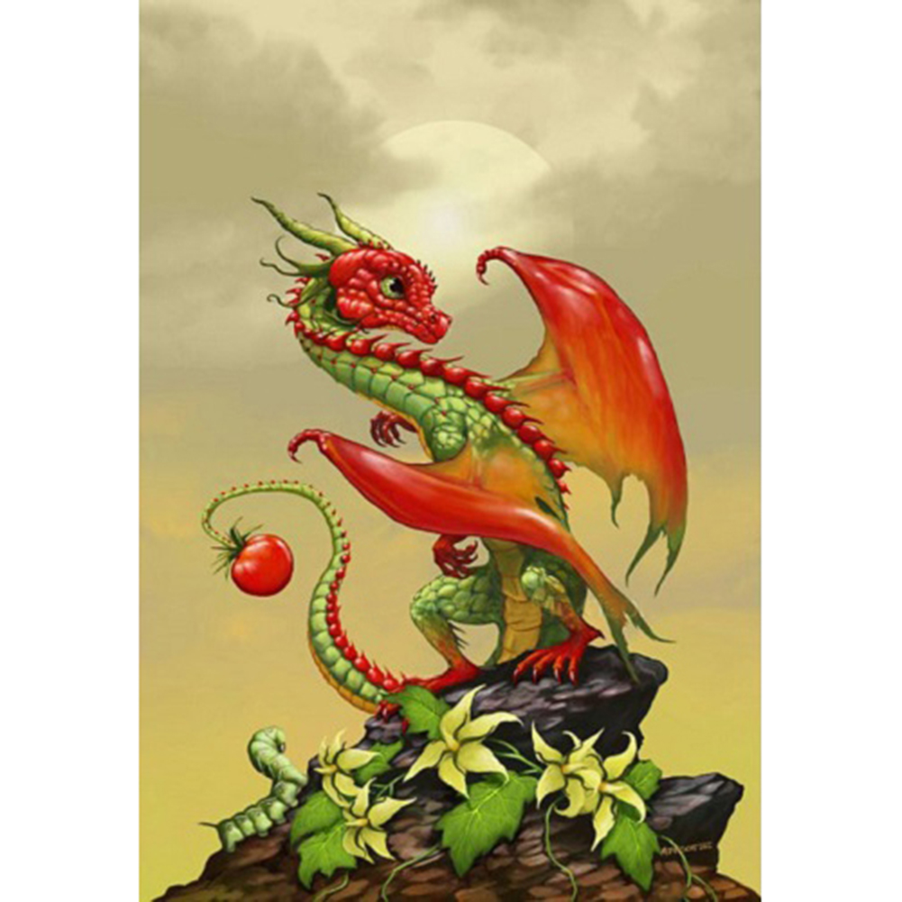 

30*40CM - Round Drill Diamond Painting - Dragon, 501 Original