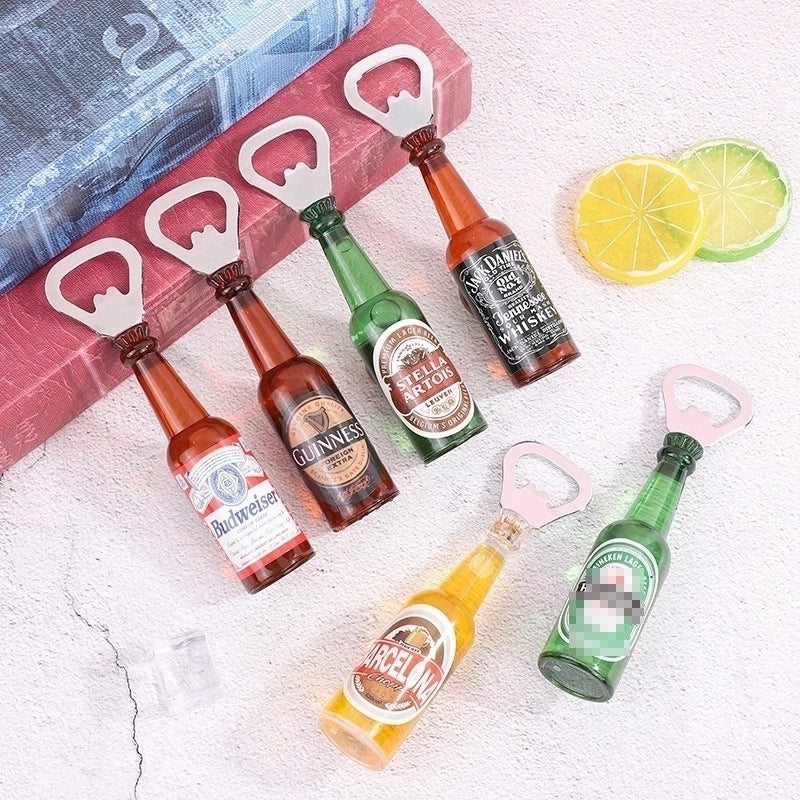 Creative Beer Bottle Bottle Opener Home Personalized Trend Refridgerator Magnets Cross-border Mini Beer Screwdriver