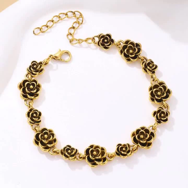Vintage Aged Rose Bracelet