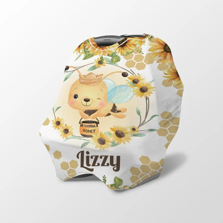 Personalized Bee Baby Car Seat Canopy| Canopyl214
