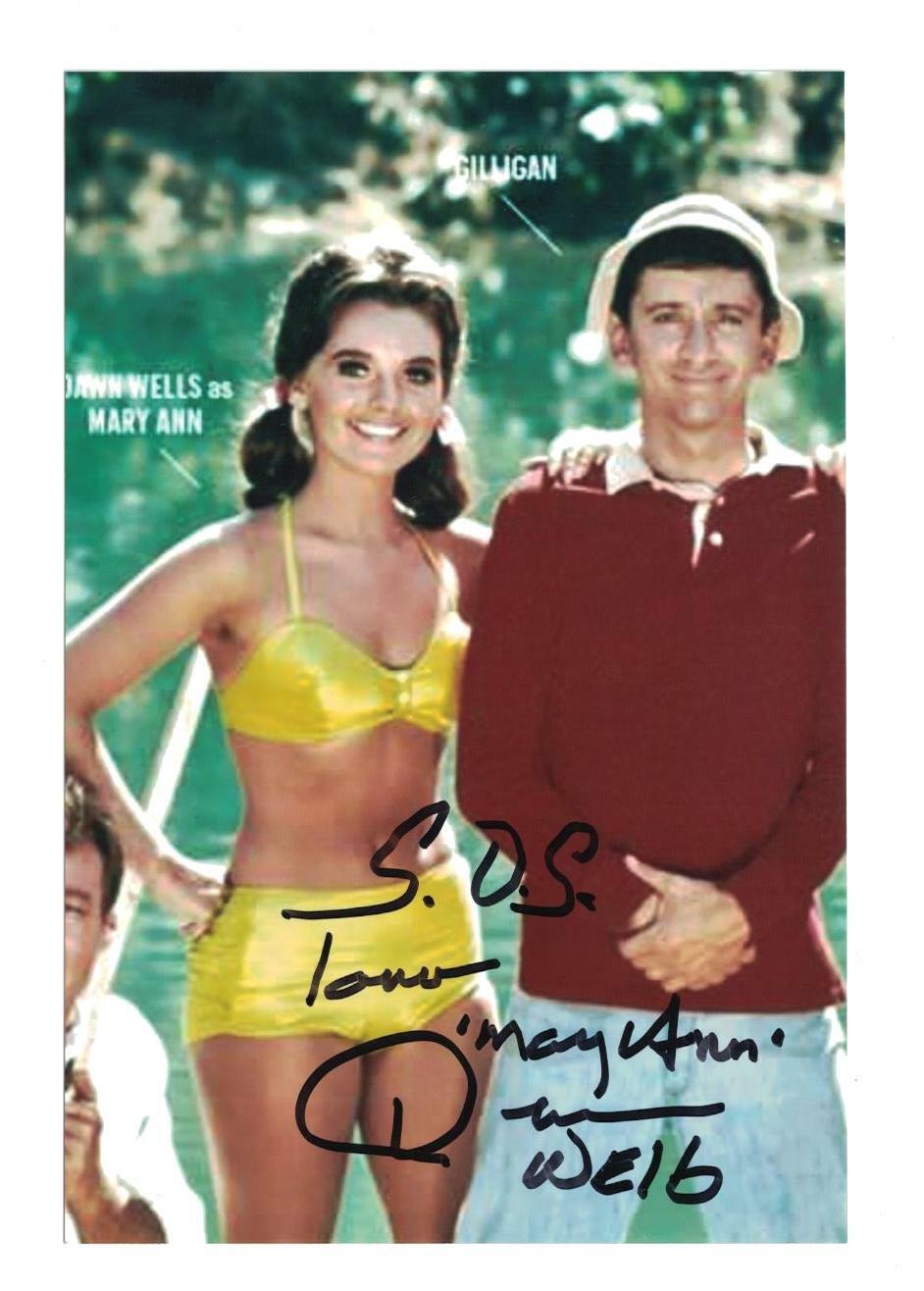 Dawn Wells Signed Autographed 4 x 6 Photo Poster painting Actress Mary Ann Gilligan's Island A