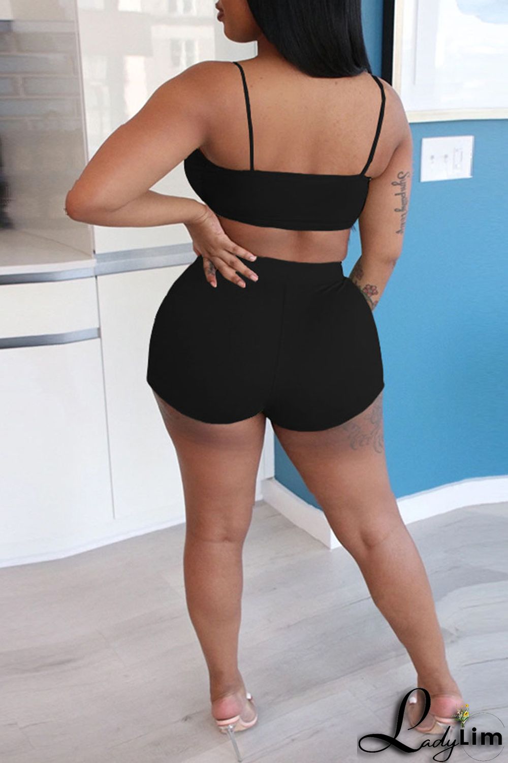 Apricot Sexy Solid Patchwork Long Sleeve Two Pieces