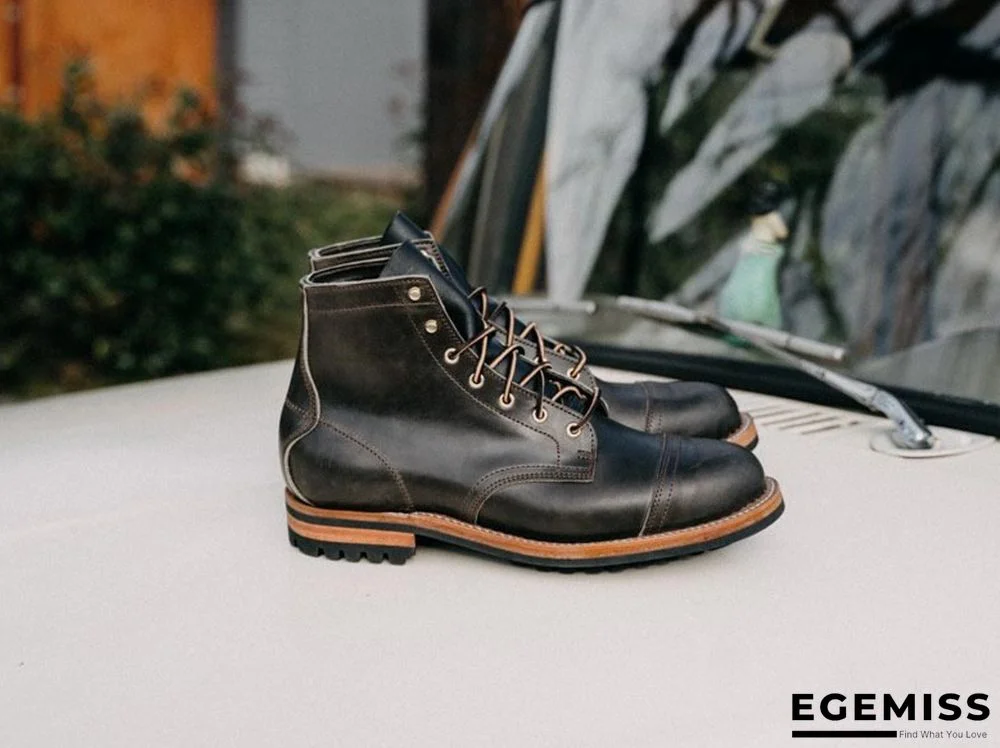 Cow Split Leather Men Boots Comfortable Boots Men Footwear Rubber Ankle Boots Men's Shoes | EGEMISS