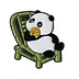 Panda en su sillón
