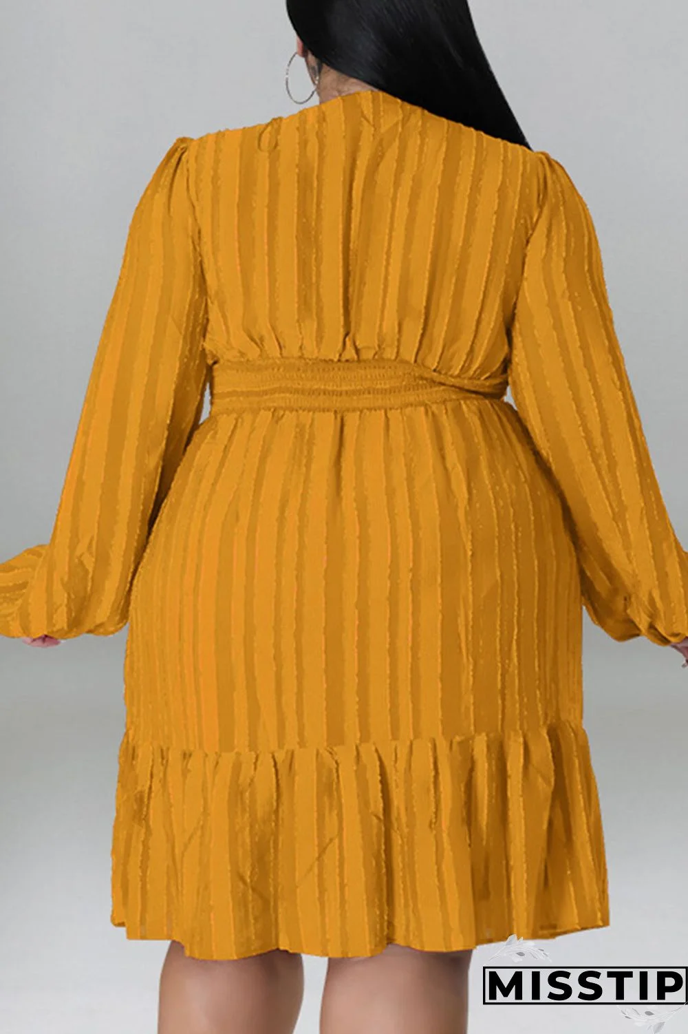 Green Casual Solid Patchwork Fold V Neck Straight Dresses