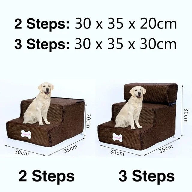 Pet Dog Stairs Steps for Dogs Anti-slip 3 Steps Ladder Puppy Cat Removable Puppy Bed Stairs Dog Steps House Pet Products