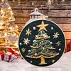 【Limited Stock Sale】Pearl Christmas Tree-DIY Embroidery Kit with Pattern Cotton Threads Needles Hoop 30*30cm/11.81*11.81in tapestrymarket