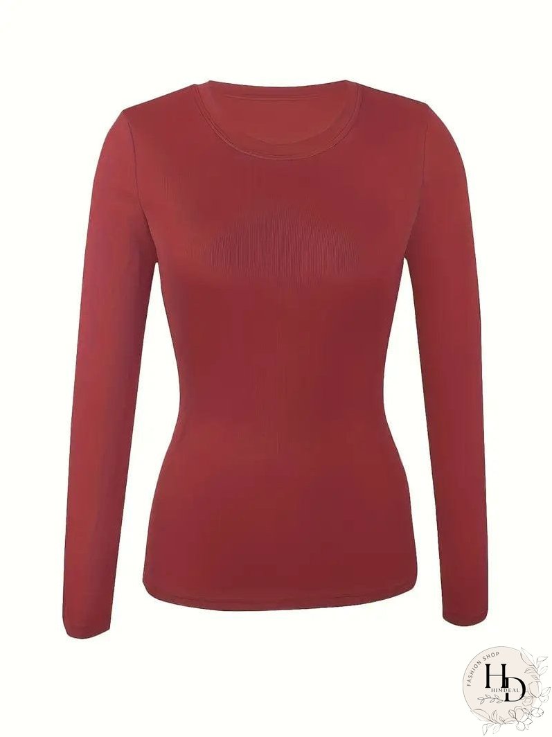 Trendy Ribbed Mock Neck Top