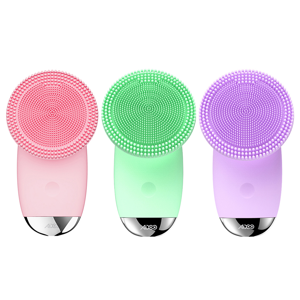 

Ultrasonic Waterproof Pore Cleansing Massage Electric Facial Cleanser Brush, Purple, 501 Original