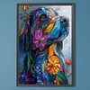 Diamond Painting -DIY Round Drill Flower Dog(40x60cm)