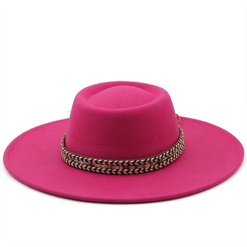 Fashion Ethnic Autumn And Winter Men’s And Women’s Couple Broad-brimmed Hat