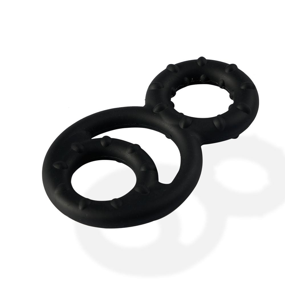 Beaded Silicone 3 in 1 Penis Ring-FUNSEXDOLLS