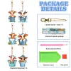 6PCS Kühe in Milchfässern doppelseitig - 5d DIY Craft Schlüsselanhänger