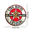 Essence moteur - Plaques rondes en m&eacute;tal(30*30cm)