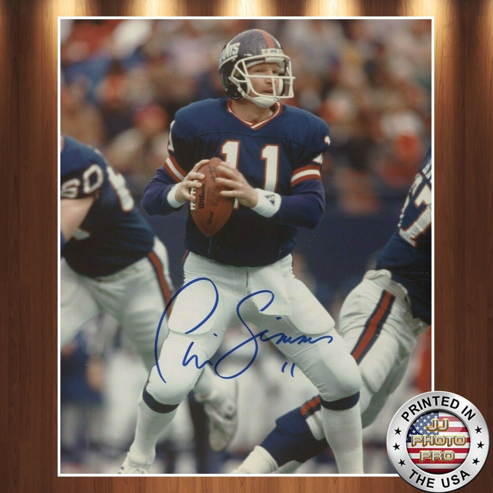 Phil Simms Autographed Signed 8x10 Photo Poster painting (Giants) REPRINT