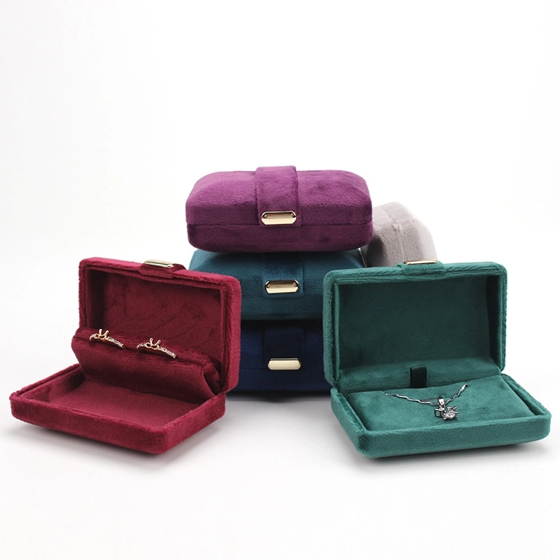 1 Piece Flannel Elegant Retro Daily Solid Color Jewelry Boxes3