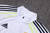 Joyfball 2025/2026 Real Madrid Half-Pull Training Suit White Retro Version Football Shirt 1:1 Thai Quality