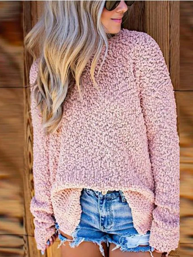 Long Sleeve Casual Round Neck Sweater